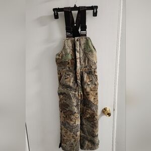 Walls Kids Camo Bib Overalls - Brown & Green, Size 10